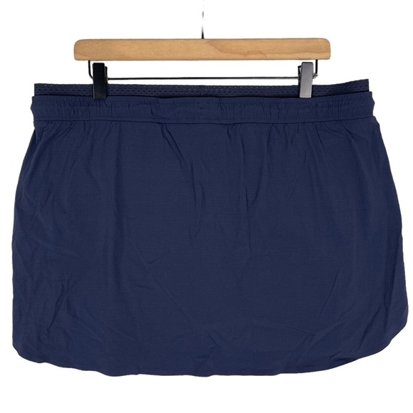 Athleta Crest Skort 16 Navy Ripstop High Rise Elastic Waist Pull On Stretch - Picture 4 of 8